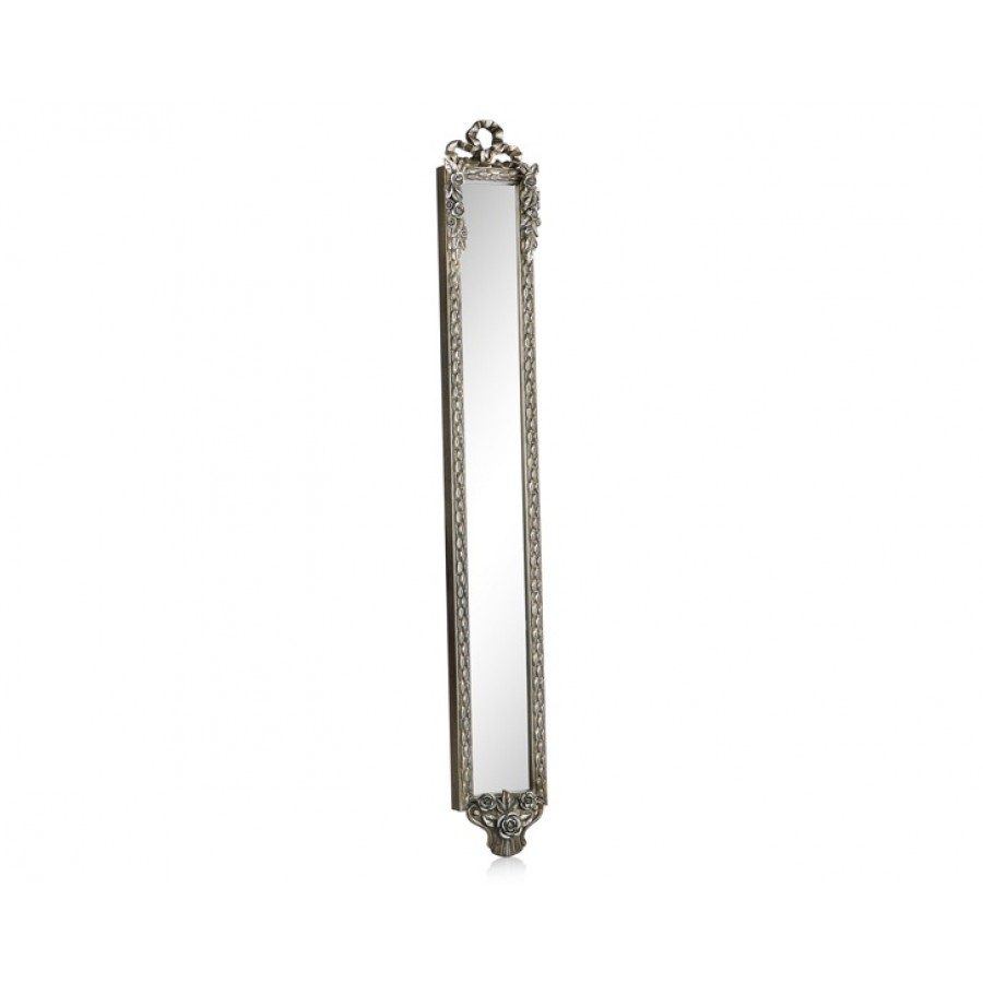 PR42-1041 - Kurdelalı Gümüş Uzun İnce Ayna 109*13