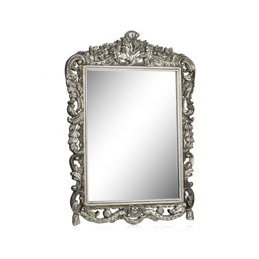 PR42-1055 - Bütün Delikli İşlemeli Gümüş Ayna 72*52