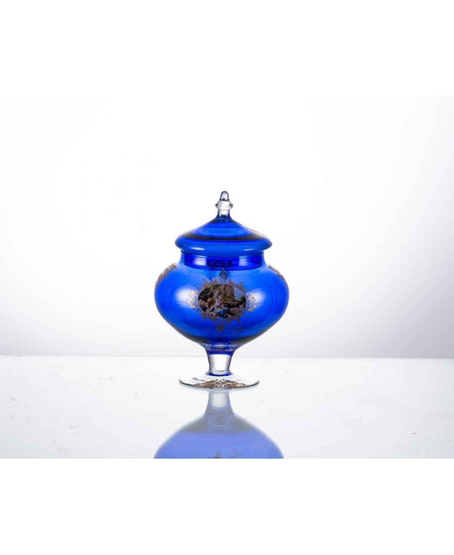 AHD-39059 - Kobalt Mavi Kapaklı K.Şekerlik 27cm.