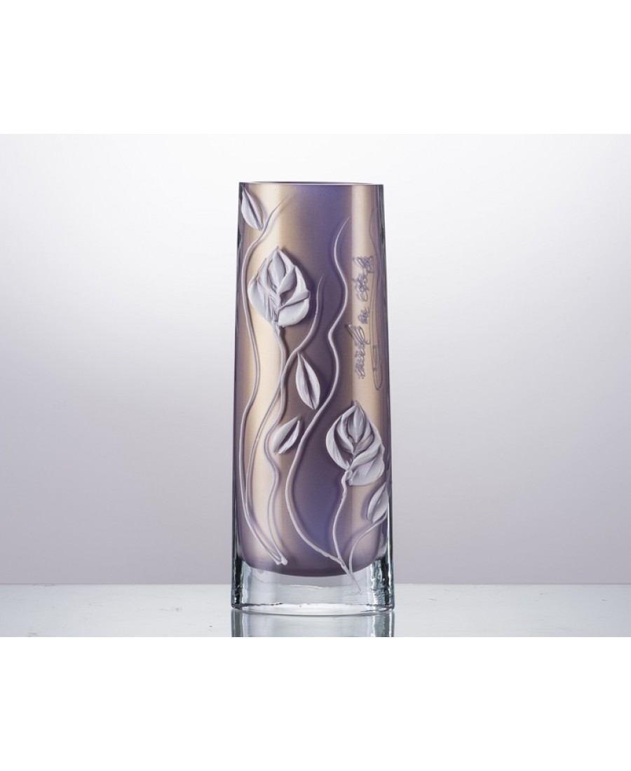 AHD-39150 - Lila Çiçekli K.Vazo 40cm.