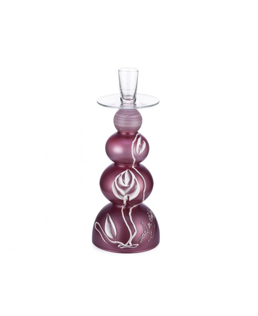 AHD-40153 - Fuşya Boğumlu Mumluk 33cm