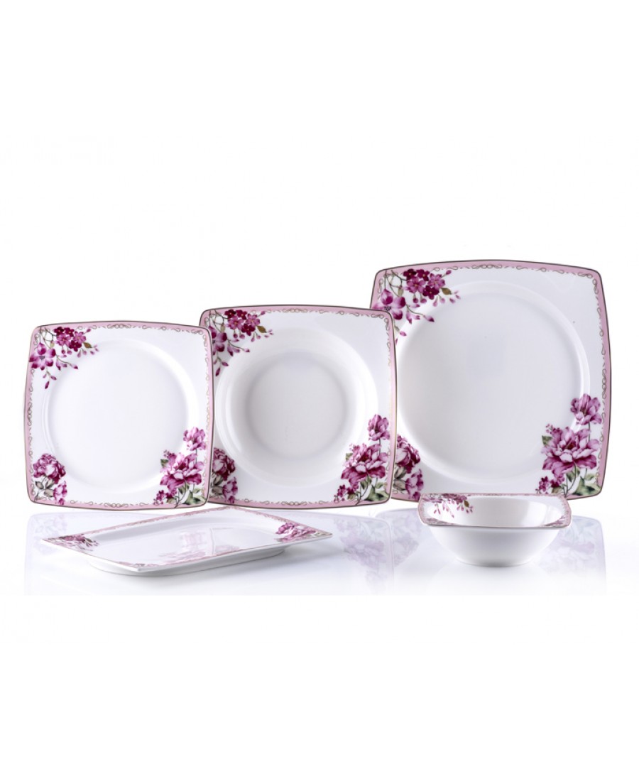 M57-105 - Vivace 74 Parça Bonechina Kare 24 Servisli Y.Tk.