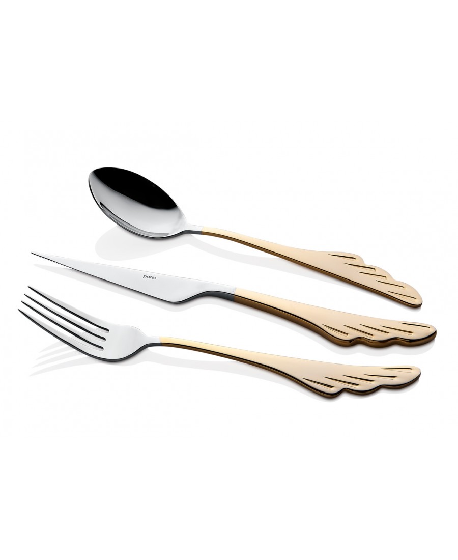 PCK-302 - Clarissa Gold 90 Parça Tam Altın ÇKB Set