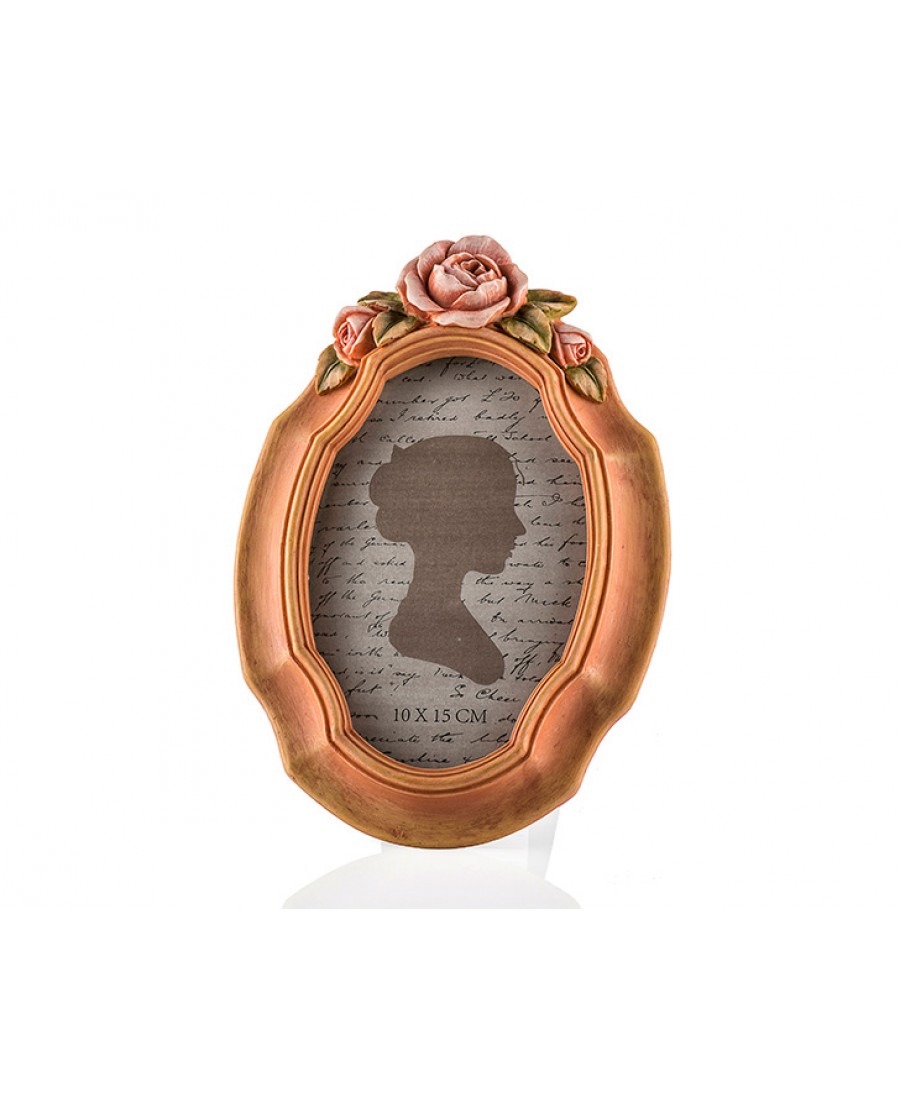 PR30-1022 - Çiçekli Somon Rengi Çerçeve 10*15