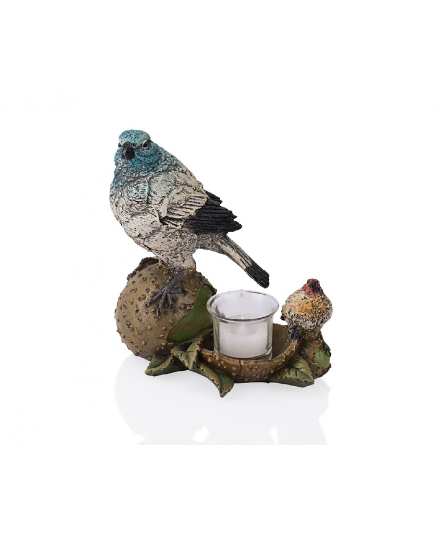 PR39-1008 - Yumurtalı Renkli 2li Kuş 17cm