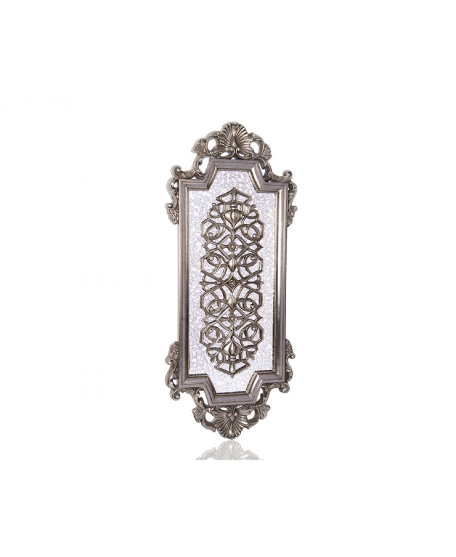 PR42-1086 - Ayna üzeri Gümüş Motifli Ayna 124*49