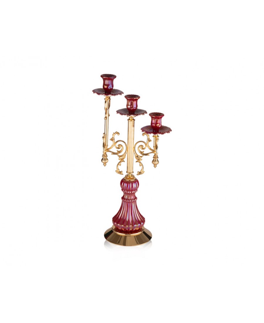 PR87-1013 - Vicenza 3lü Şamdan 26x55cm
